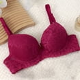 thumbnail image 2 of Iugvhana Womens Push Up Lace Bras Full Coverage Underwire Lifting Bras Comfortable Adjustable Strap Bras Support Anti-Sagging Daily Bra Wine M, 2 of 8