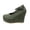Green, variant on Suede Wedge Mary Jane Shoes For Women Closed Toe Adjustable Ankle Buckle Comfort Footwear