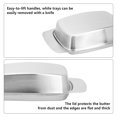 thumbnail image 4 of Butter Dish with Lid Container Stainless Steel Box Lunch Cheese Tray Lidded European Style, 4 of 6