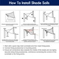 thumbnail image 6 of HOMEYA Sun Shade Sail Rectangle 12' x 12' Outdoor Garden Patio Party Sunscreen Awing Triangle Canopy 98% UV Block with Free Rope, 6 of 6