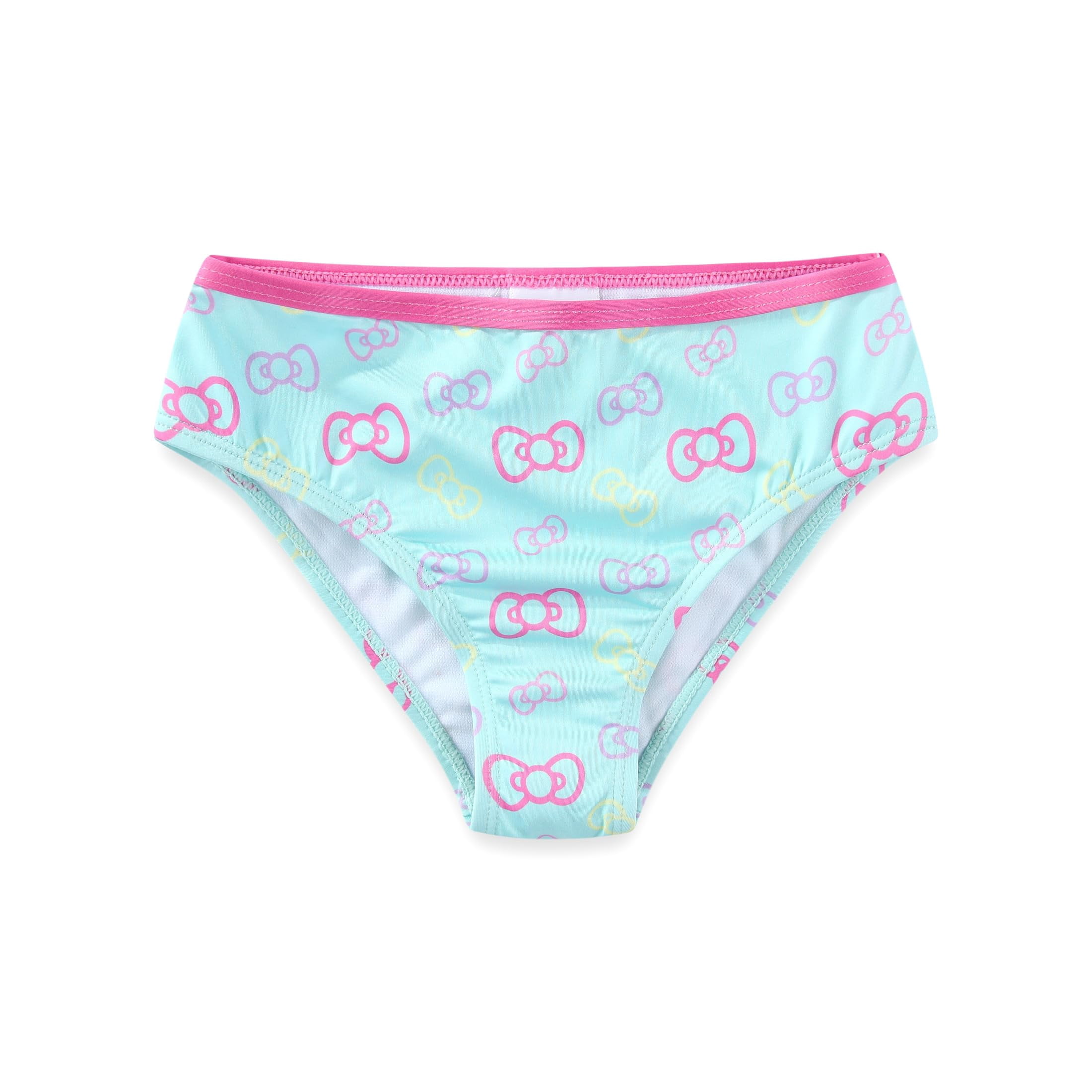 Hello Kitty Sanrio UPF 50+ Bathing Suit Tankini and Bikini Bottom Swimsuit Set (Girls), Sizes 4-6X