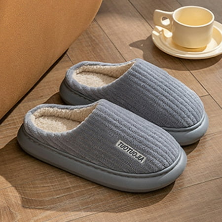 

Slippers For Women A Pair Of Lazy Slippers Curly Cozy Flat Slide Slippers Comfy Soft Non-Slip House Shoes Indoor And Outdoor Warm Gift