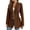 Brown, variant on Women'S Elegant Wool Blend Blazer Tailored Slim Fit Jacket for Office Commute and Formal Occasions Pink XXXL
