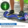 thumbnail image 3 of SISIGAD 6.5" Two-Wheel Self Balancing Hoverboard with Bluetooth and LED Lights Electric Scooter Hoverboard for Kids Blue, 3 of 5