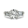 thumbnail image 4 of Charles & Colvard 14K White Gold Moissanite 9x7mm Oval Engagement Ring-Size 5 3.26cttw DEW, 4 of 8
