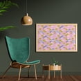 thumbnail image 2 of Spring Wall Art with Frame, Swallow Birds Sitting on Flowering Tree Branches Pastel Toned Pattern, Printed Fabric Poster for Bathroom Living Room, 35" x 23", Pale Pink Mustard Lilac, by Ambesonne, 2 of 2
