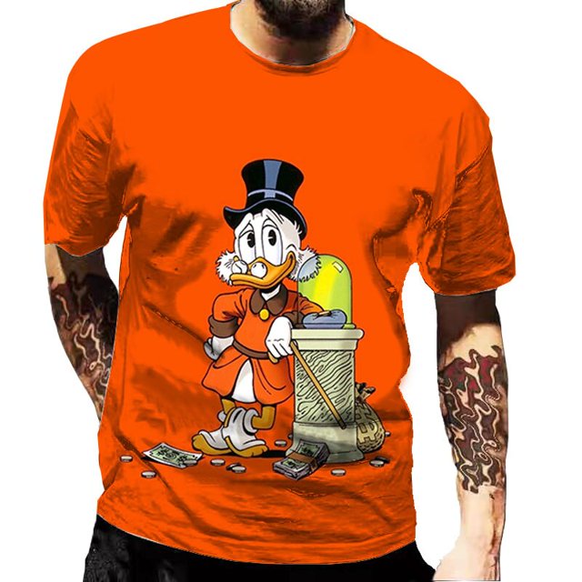 Disney Donald Ente Männer Mode Sommer camiseta Kinder lässig Cartoon Kurzarm camisetas lustige klassische Film 3D-Druck camisetas xuanjing unisex