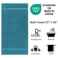 thumbnail image 2 of decorUhome Pack of 4 Bath Towels 27 x 55 Inches, 100% Cotton, Quicker to Dry, Lightweight and Absorbent, Perfect for Bathroom, Turquoise, 2 of 8