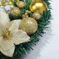 thumbnail image 3 of Artificial Christmas Wreath with Flowers and Balls, Pre-Decorated Xmas Wreath for Front Door, Wall, and Holiday Party, Indoor Outdoor Winter Decoration, 3 of 8