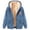 Blue, variant on ZHOUCHANKIDS Christmas Themed Zippered Hooded Jacket for Men Cozy Winter Sportswear Casual Outerwear with Secure Pockets Red XL