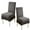 Black, variant on Djiypn 2 Packs Square Jacquard Dining Chair Slipcover with Skirt, Kitchen Chair Furniture Protector Stretch Chair Covers for Dining Room, Restaurant, Kitchen, Party (Pink)