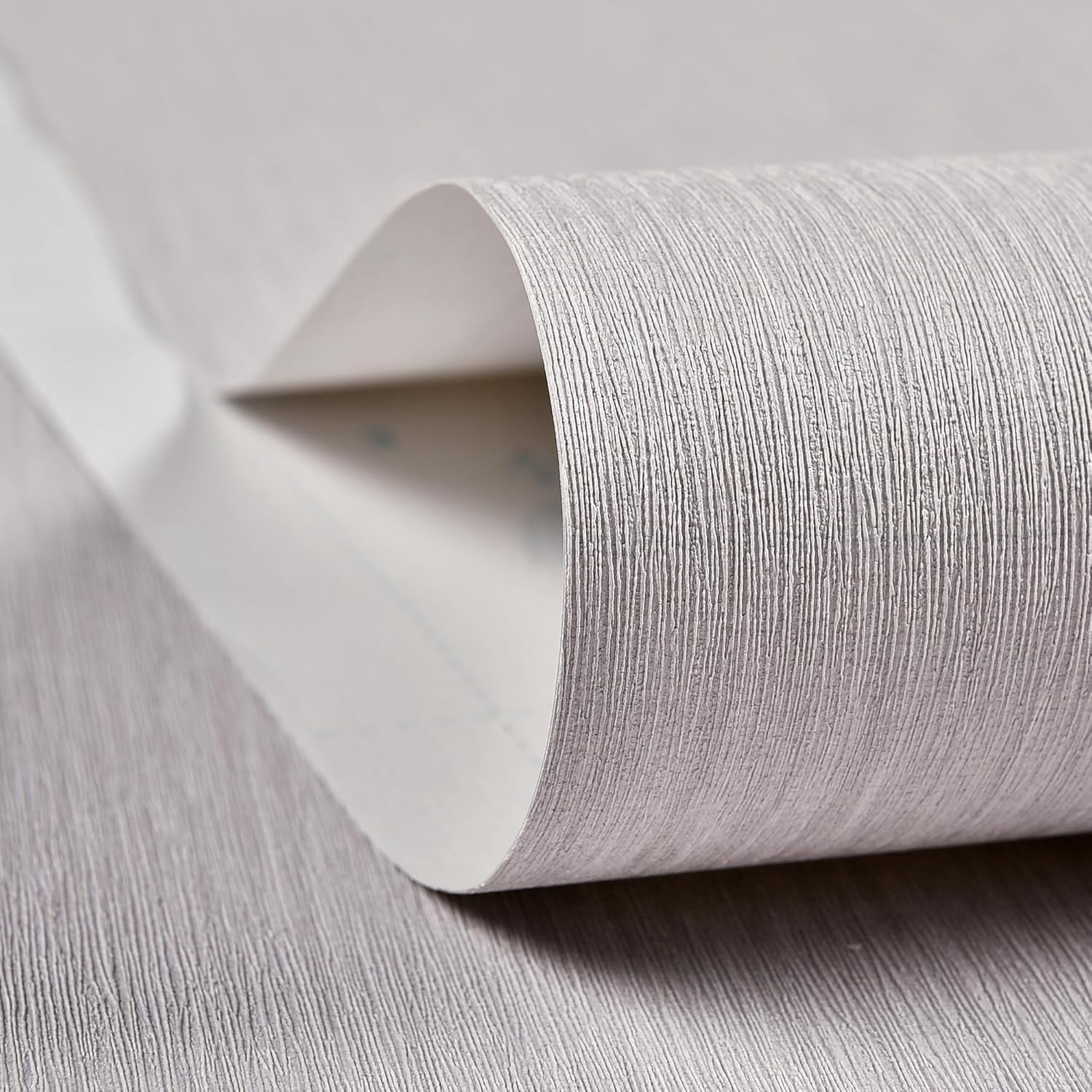 Grasscloth Wallpaper Peel and Stick 20.9in X 393in Fabric Contact Paper Wall Paper Textured Wallpaper Vertical Stripes Look Self-Adhesive Thick Vinyl Embossed Film