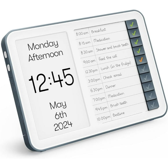 Relish Day Hub - Day Clock with Task Alerts, HD Large Screen Digital Calendar Clock with Large Number, Day, Date, Time for Seniors & People with Memory Loss - Open Box