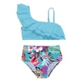thumbnail image 3 of YDFCWXW Kids Girls 2 Pieces Bathing Suit Sleeveless Swim Top with Bottoms Set for Beach Swimming (Sky Blue, 8-9 Years), 3 of 7