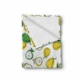 thumbnail image 2 of Fruit Soft Flannel Fleece Blanket, Fresh Pear Slices Leaves Juicy Organic Food Eat Summer Garden Pattern, Cozy Plush for Indoor and Outdoor Use, 70" x 90", Green Earth Yellow White, by Ambesonne, 2 of 6