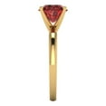 thumbnail image 3 of Solitaire Engagement Ring for Women - 2ct Natural Garnet in 18K Yellow Gold Promise Ring, 3 of 6