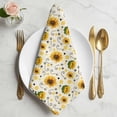 thumbnail image 2 of Vintage Sunflower Cloth Napkins, Summer Botanical Farmhouse Floral Washable and Reusable Dinner Napkins Set of 4, Table Napkin for Kitchen Party Birthday Wedding Hotel Housewarming 20"x20", 2 of 9