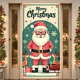 thumbnail image 6 of Pink Theme Santa Banner Reindeer Pattern Christmas Banner Gift Elements Snowflake Decor Holiday Banner for Christmas Party Family Gathering Indoor Decoration, 6 of 9
