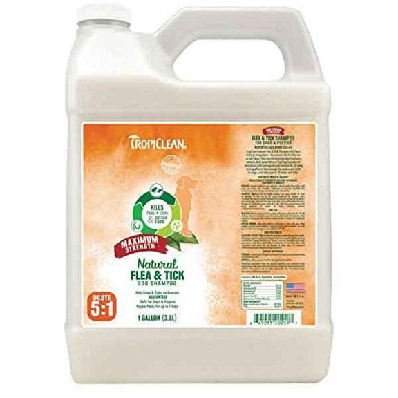 Maximum Strength Flea & Tick Treatment Natural Dog Shampoo Concentrate Gallon