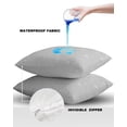 thumbnail image 4 of Pack of 2 Outdoor Pillow Covers, Christmas Snowflake Grey Gradient Waterproof Square Throw Pillowcase Cushion Decorative Pillow Covers for Couch Patio Tent, 20x20 in, 4 of 6