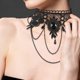 thumbnail image 1 of BRIGHTFUFU Collar Ancho Negro De Encaje Vintage Para Estilo Lolita Punk Y Accesorios De, 1 of 7