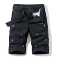 thumbnail image 2 of LYMAYTER 29-38 Men Breathable Cargo Shorts Cotton Embroidery Bermuda Zipper Baggy for Shorts, 2 of 8