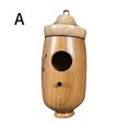 thumbnail image 3 of Wooden Hummingbird House or Artificial Bird Nest Handmade Birds Egg Garden Decor, 3 of 16