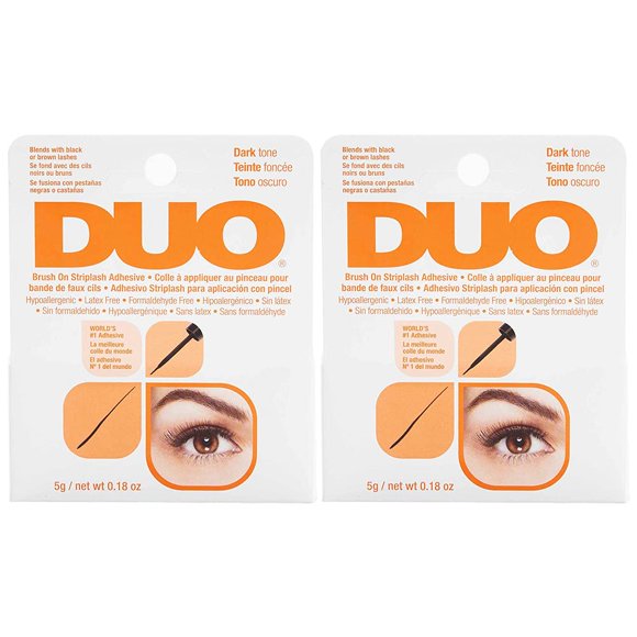 Pegamento para pestañas DUO Brush-On Tono Oscuro 5 mL 2 Paquetes