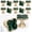 Green, variant on 6 Pack Clover Cabinet Knobs Zinc Alloy Single Hole Pulls,Four-Leaf Clover Drawer Handles for Dresser,Wardrobe,Vanity(12pcs,Pink)