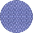 thumbnail image 1 of Ahgly Tapis Rond Lavable en Machine Intérieur Transitionnel Bleu Denim, 3 Pieds Rond, 1 of 7