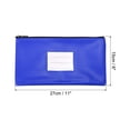 thumbnail image 2 of Unique Bargains Zipper Leatherette Money Deposit Bags with Clear Window, Blue, 3 Pack, 2 of 6