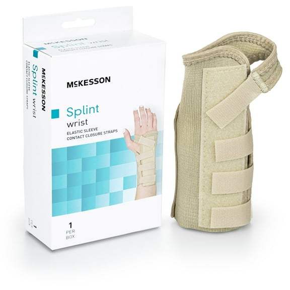 McKesson Wrist Splint for Carpal Tunnel, Elastic Sleeve Brace, Left Hand, XS, 1 Ct
