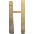 thumbnail image 1 of Blank Wooden Craft Letter H, Unfinished 16'' Tall Wood Alphabet Letter, Wall Hanging Hometown, 1 of 3