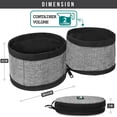 thumbnail image 2 of PetAmi Collapsible Dog Food and Water Bowls, 2 Travel Bowls Kit, Portable Pet Dish No Spill, Foldable Lightweight BPA Free Leakproof, Camping Hunting Hiking Walking Outdoor Gear Accessories, Gray, 2 of 7