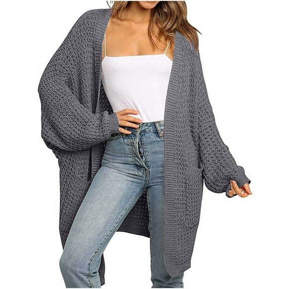 Womens Fall Fashion Fashion Women's Long Sleeve Cardigan Casual Coat Shirt Tops Womens Fall Clothes on Clearance