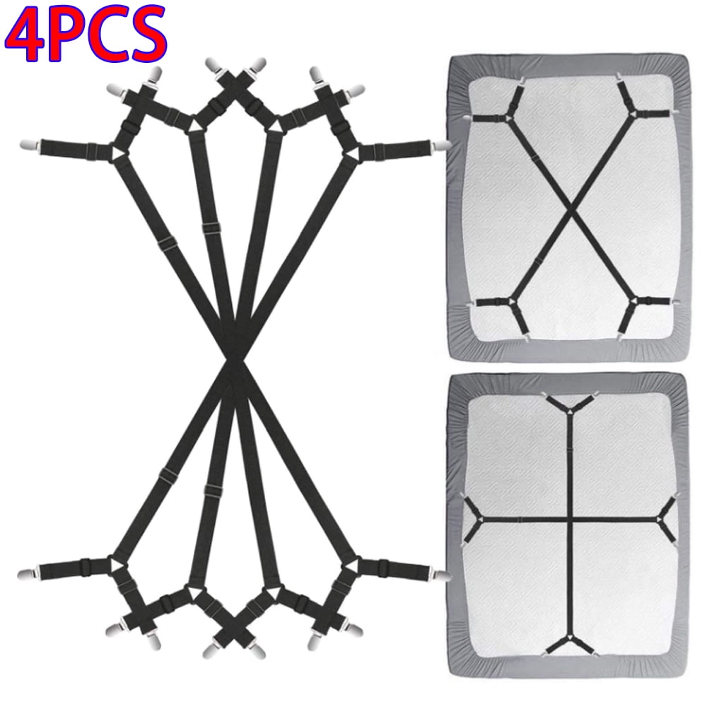 Skycarper 4PCS Sheet Holder Straps, Fitted Sheet Clips, Enhanced