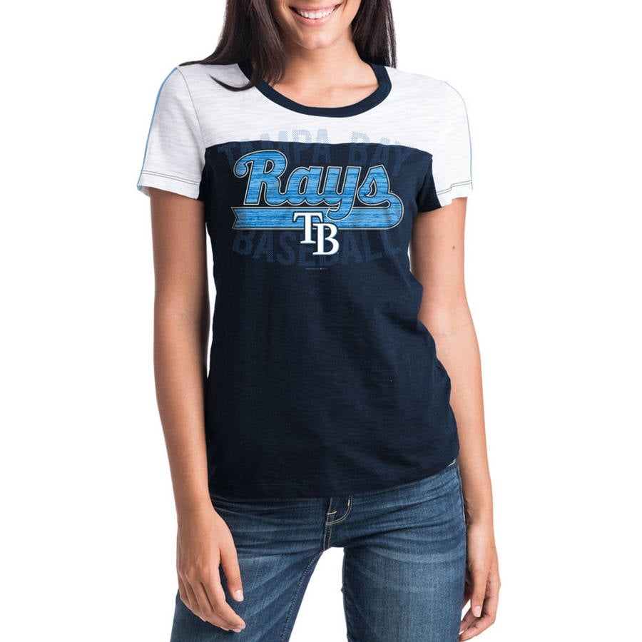 MLB Tampa Bay Rays Women's Short Sleeve Team Color Graphic Tee