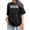 2-Black, variant on UNISHE Minimalist Faded Floral Spot T-Shirt - Trendy Oversized Summer Top, Subtle White Flower Outline Graphic Tee