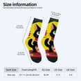thumbnail image 4 of Four Seasons Universal Socks - 2 Pairs of Whimsical Cat & Noodle Design Unisex Trendy Mixed Color Socks with Playful Patterns, 4 of 5