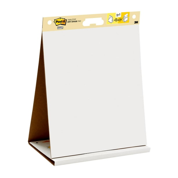 Postit Tabletop Easel with Dry Erase Surface, 20" x 23", 20 Shts/Pad