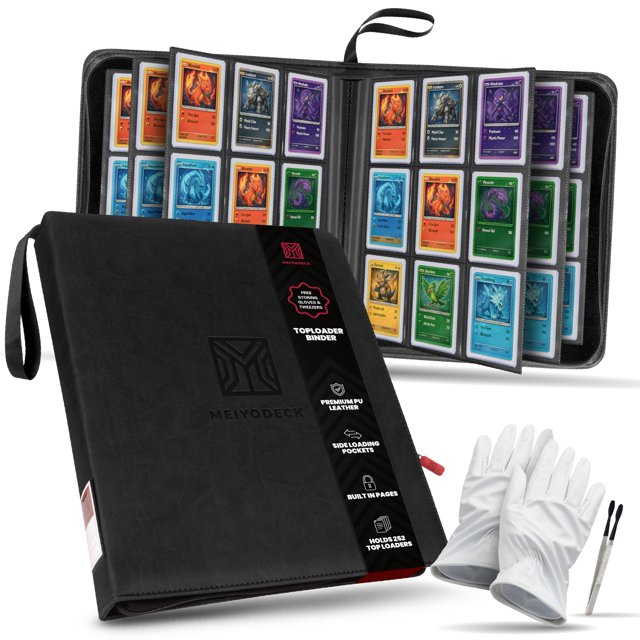 Archivador Toploader MEIYODECK para 252 cartas, 9 bolsillos