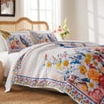 thumbnail image 3 of Greenland Home Fashions  Huntington Peacock Oversized Quilt and Pillow Sham Set Full - Queen 3 Piece, 3 of 5