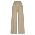 thumbnail image 7 of Women's Wide Leg Jeans High Waisted Straight Leg Stretchy Baggy Denim Pants with Pockets Khaki S, 7 of 7