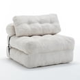 thumbnail image 5 of Folding Sofa Bed, Convertible Sleeper Chair with Pillow Foldable Mattress with Back Support, Portable Fold Out Chair Bed Comfy Floor Sofa Lounge for Living Room Bedroom, Single (Beige), 5 of 11