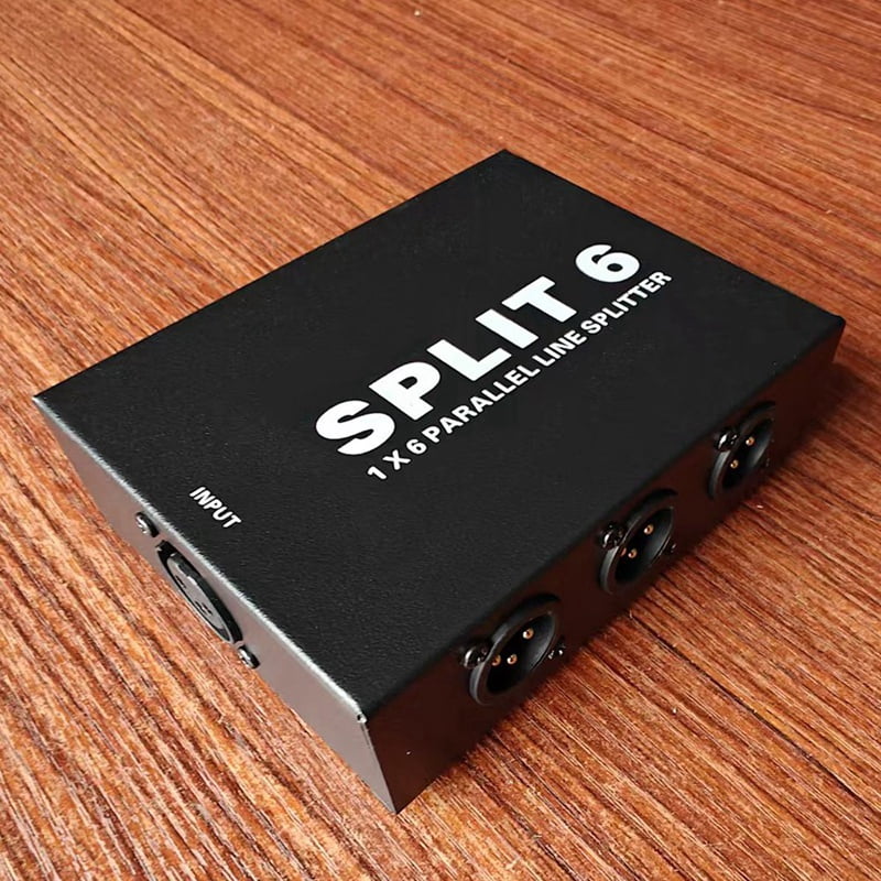 Passive XLR Interface 1 in 6 Out Signal Distributor or 6 in 1 Out Mixer Signal Distributor Stage Conference