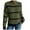 Army Green, variant on Women's Turtleneck Tunic Sweaters 2024 Trendy Striped Long Sleeve Knitted Pullover Sweater Fall Winter Casual Jumper Tops Clearance Sales Today White M