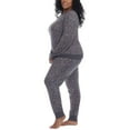 thumbnail image 2 of Honeydew Women's 2X Soft Printed Pajama Lounge Set, Gray, 2 of 4