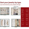 thumbnail image 3 of BOOVO Clear Lid Jewelry Box,4 Layers Jewelry Organizer Large Jewelry Storage Box with 3 Drawers,Jewelry Holder Organzier of Rings Earrings Necklace Bracelets for Women (Dark Green, 4 Layer), 3 of 16