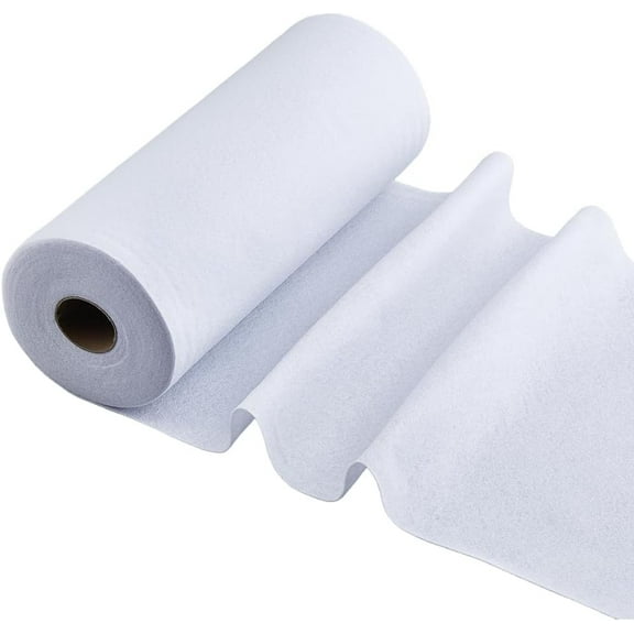 11.81 Inches x 10 Yards Fusible Interfacing for Sewing Single-Sided Loft Iron-On Fusible Fleece Interfacing White Non-Woven Interfacing for Quilting Sewing Crafts Supplies 1roll