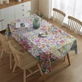 thumbnail image 2 of Pioneer Flower Floral Print Pattern Rectangle Tablecloth 60"x84",Waterproof Polyester Rectangle Table Cloth, Wipeable Spillproof Polyester Tablecloth for Dining, Camping, Indoor and Outdoor, 2 of 5